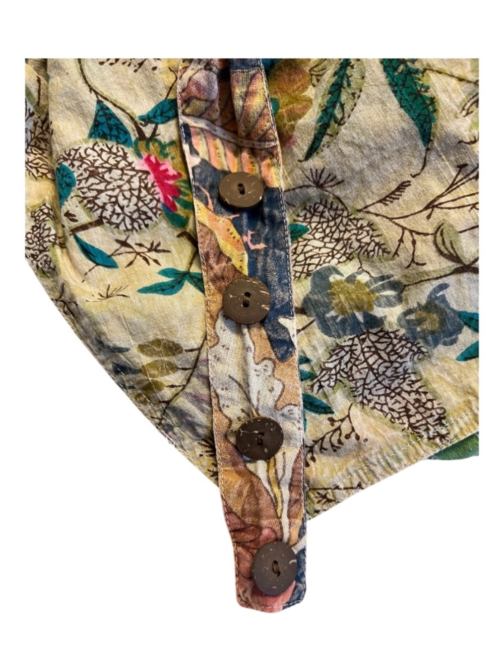 EUC Blue Sky boho patchwork cotton overalls | size S - Picture 8 of 10